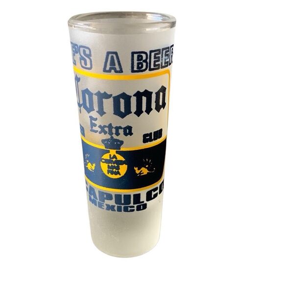 Pre Owned Corona Extra Tall Shot Glass Shooter Acapulco Life’s A Beer Cheers - Picture 4 of 12